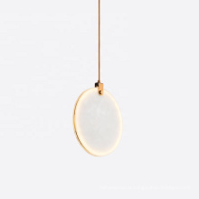 Lâmpada pendurada com luzes pendentes com LEDs pendentes de anel circular de ouro moderno para decoração de casa